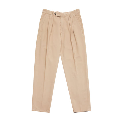 Massimo Alba Stan Cotton Trousers in Fossil