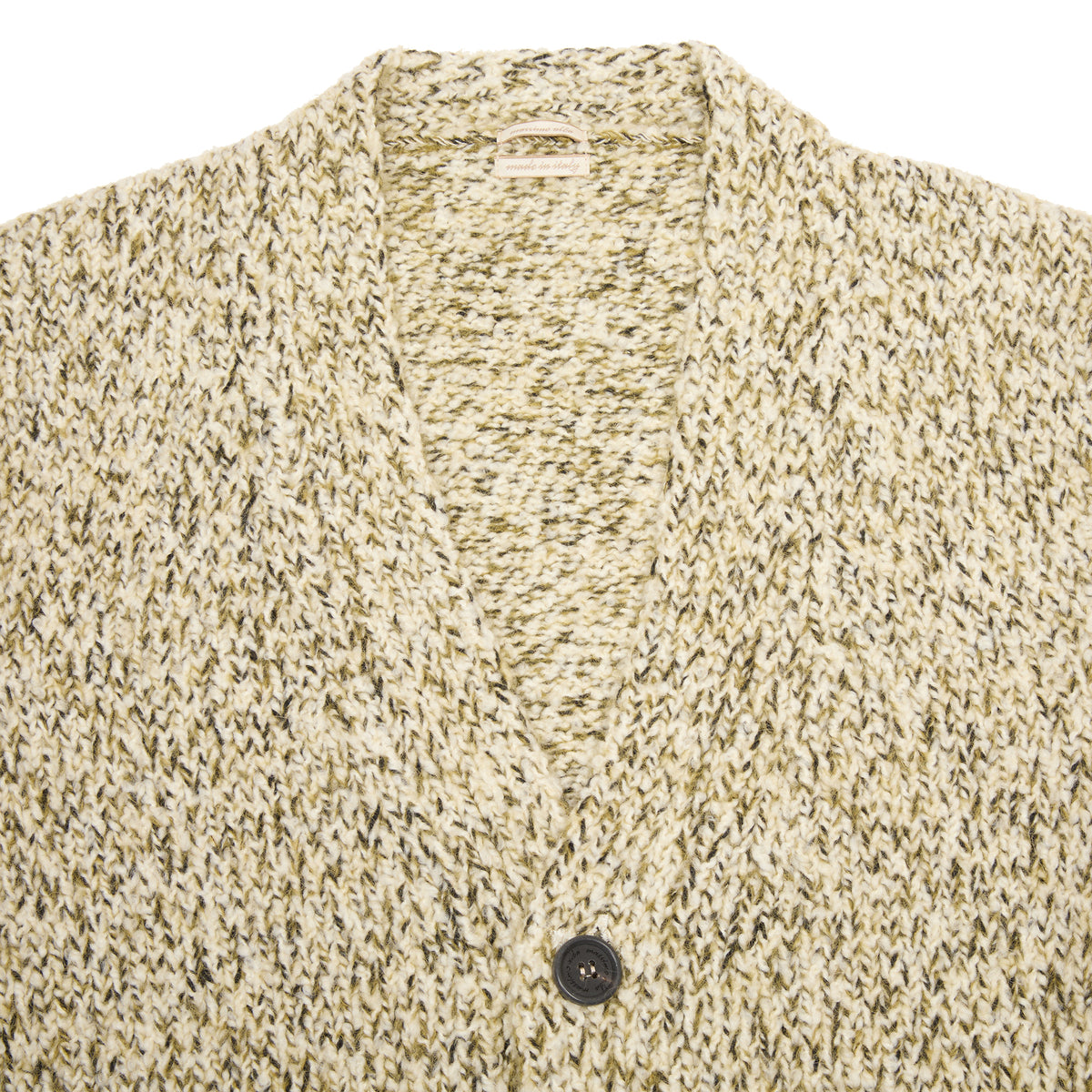 Massimo Alba Linus Wool-Alpaca V-Neck Cardigan in Olive