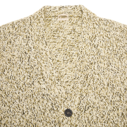 Massimo Alba Linus Wool-Alpaca V-Neck Cardigan in Olive