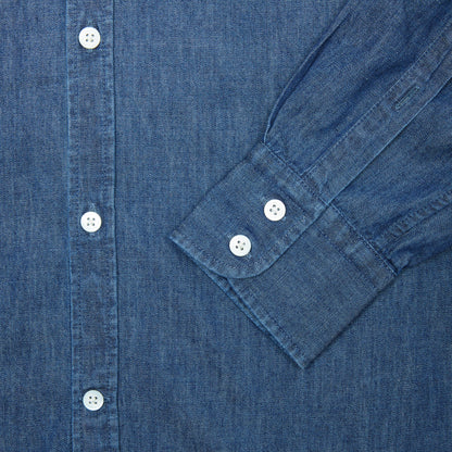 Massimo Alba Canary Classic Shirt in Blue Denim