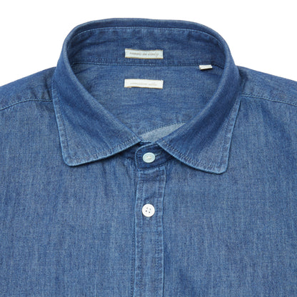 Massimo Alba Canary Classic Shirt in Blue Denim