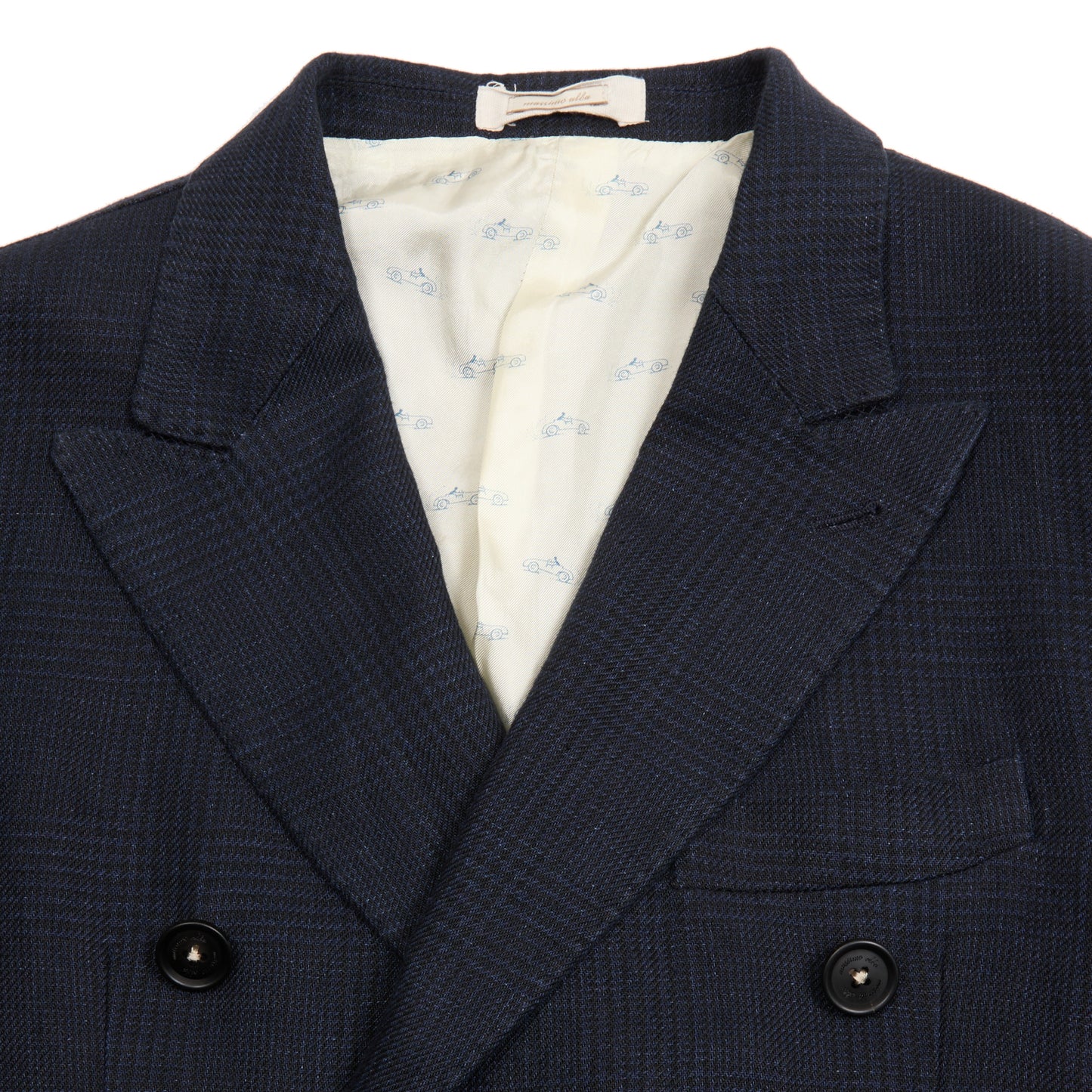 Massimo Alba Brando Double-Breasted Blazer in Blue