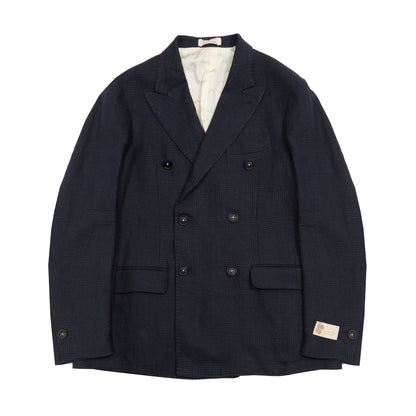 Massimo Alba Brando Double-Breasted Blazer in Blue