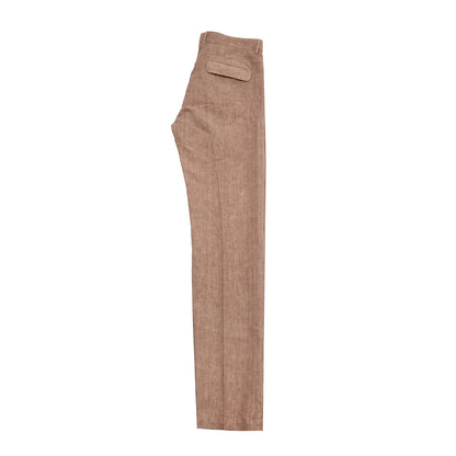 Massimo Alba Ionio2 Linen Trousers in Clay
