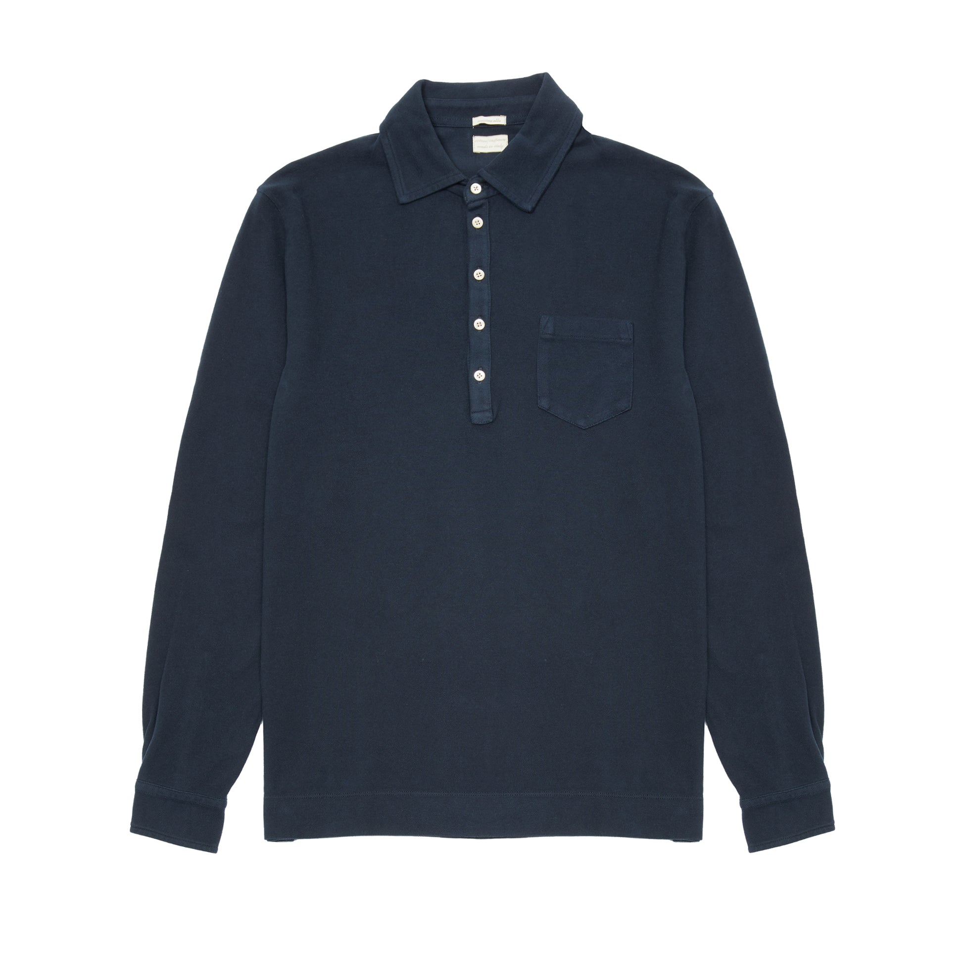 Massimo Alba Ischia Cashmere/Cotton Polo Shirt in Dark Blue
