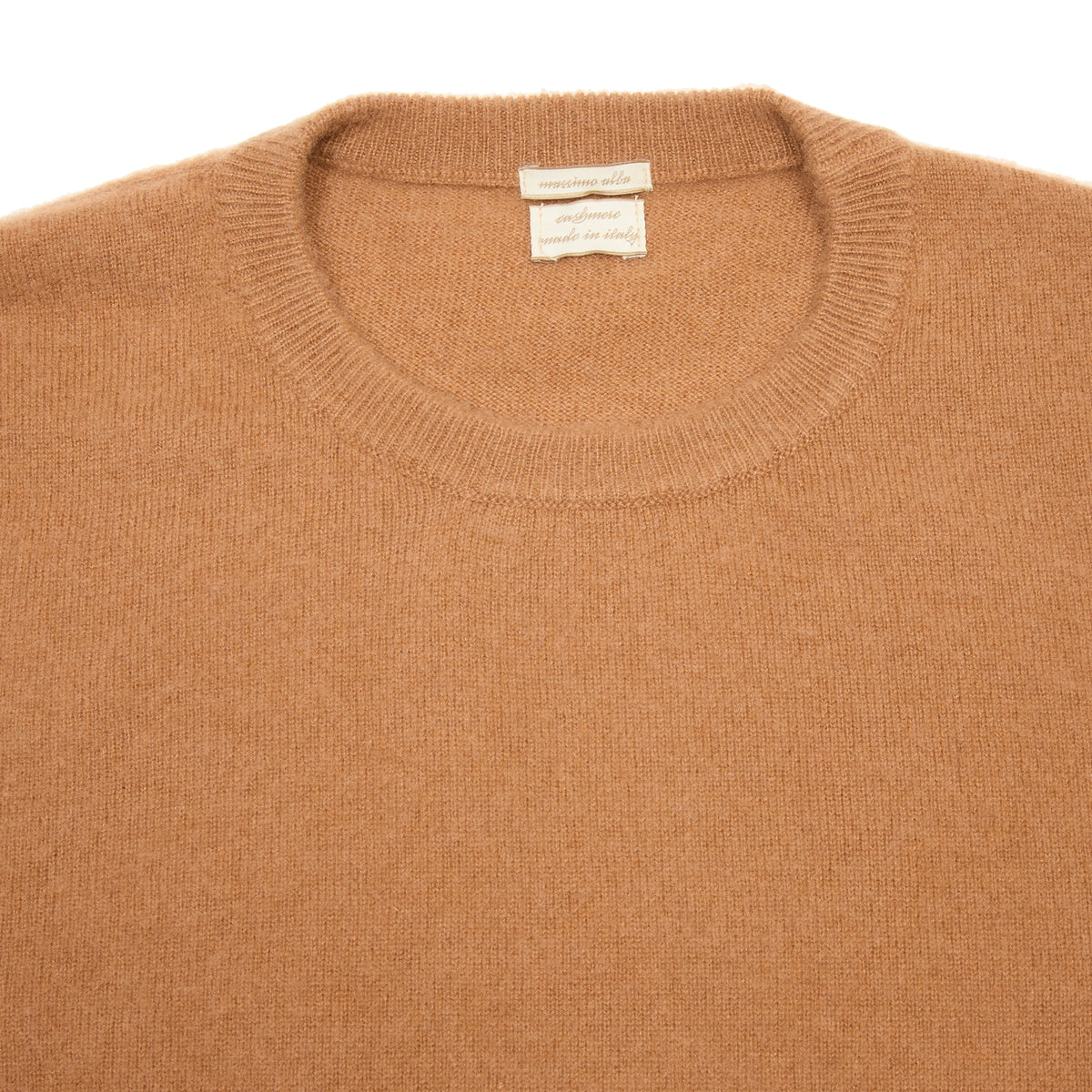 Massimo Alba Kane Round Neck Cashmere Sweater in Cinnamon