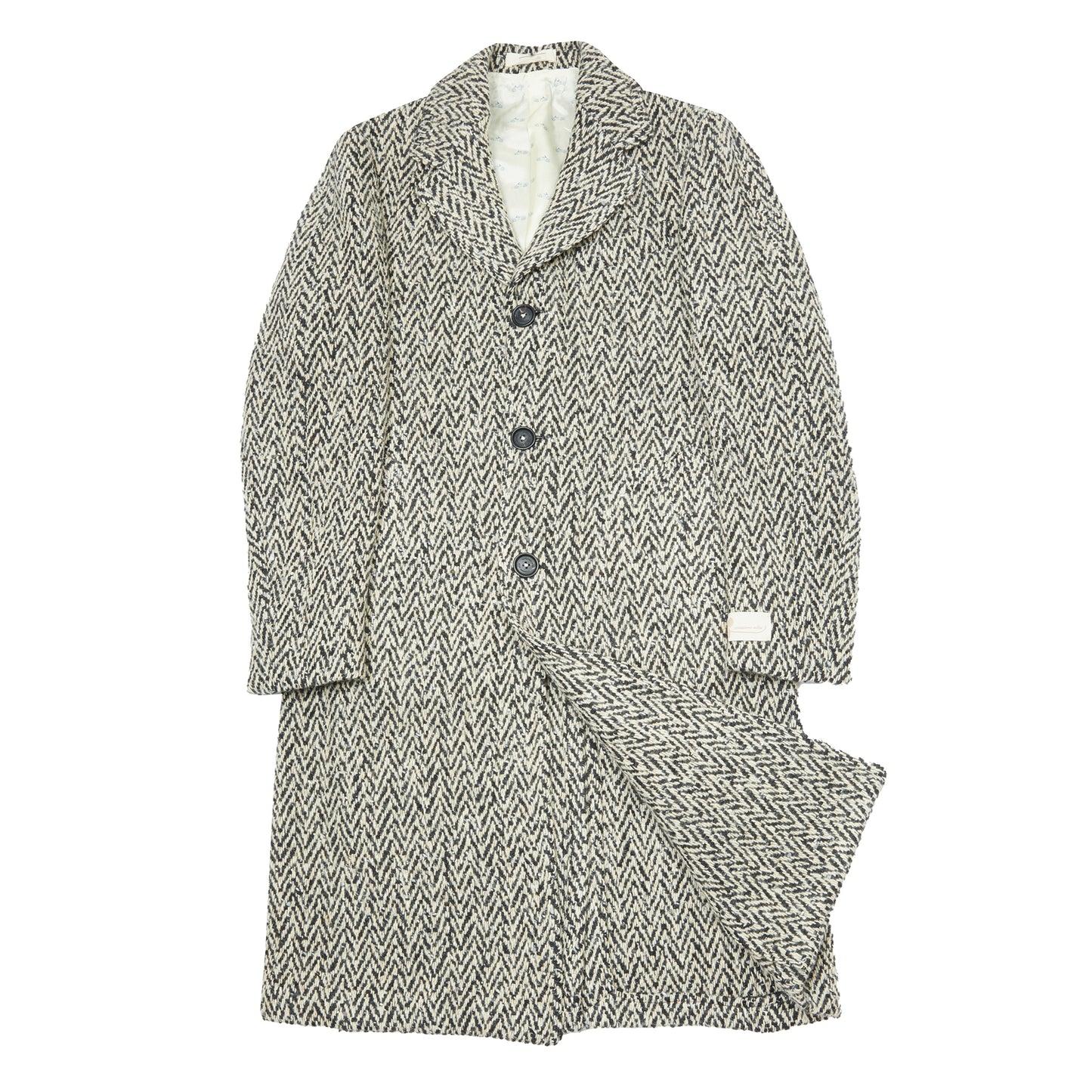 Massimo Alba Mercury Herringbone Wool Overcoat