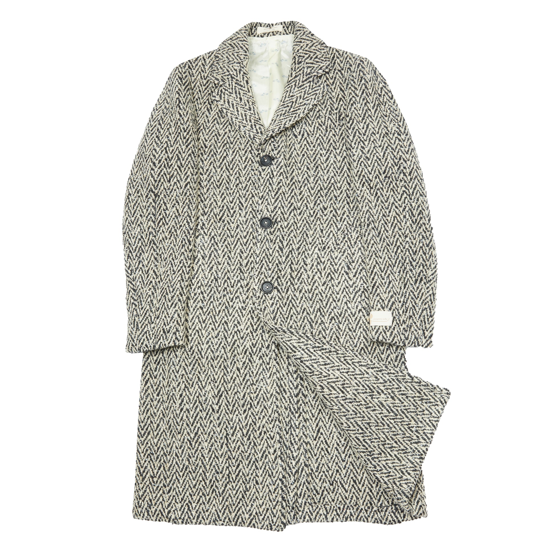 Massimo Alba Mercury Herringbone Wool Overcoat