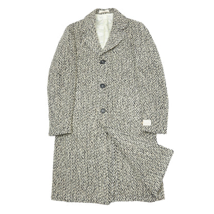 Massimo Alba Mercury Herringbone Wool Overcoat