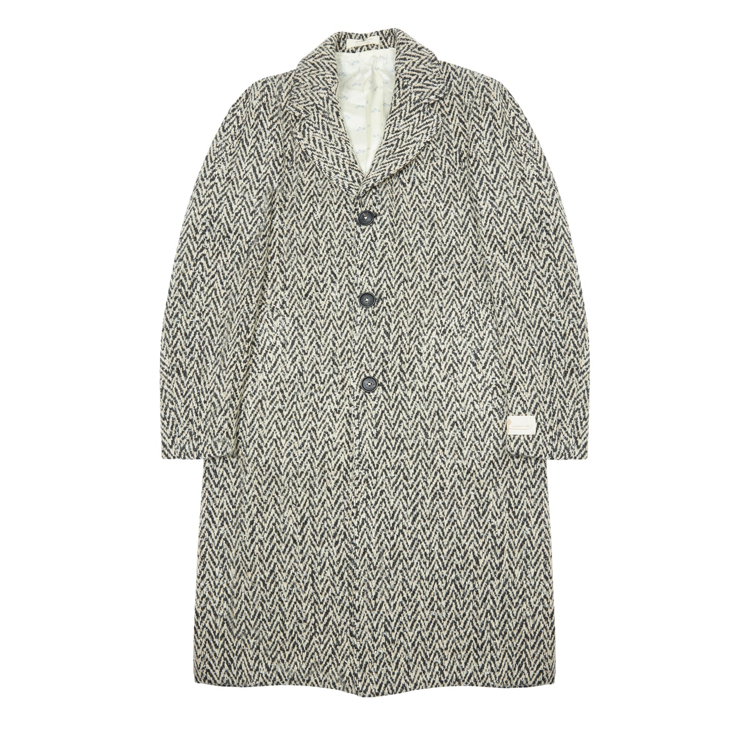 Massimo Alba Mercury Herringbone Wool Overcoat