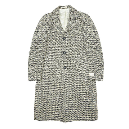 Massimo Alba Mercury Herringbone Wool Overcoat