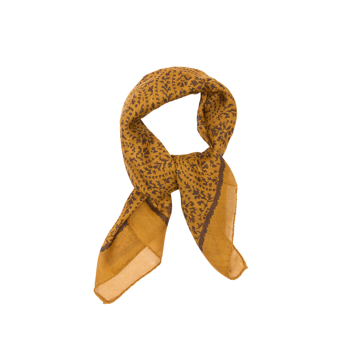 Massimo Alba Cashmere-Silk Bandana in Gold Nugget