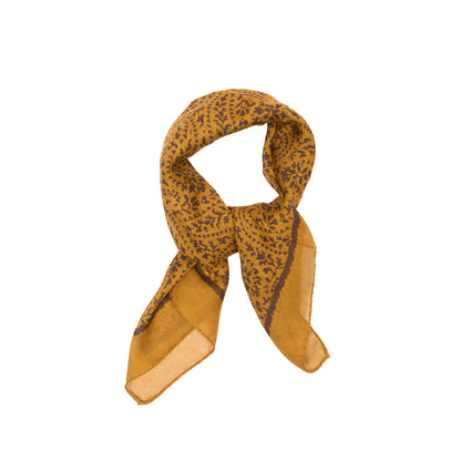 Massimo Alba Cashmere-Silk Bandana in Gold Nugget