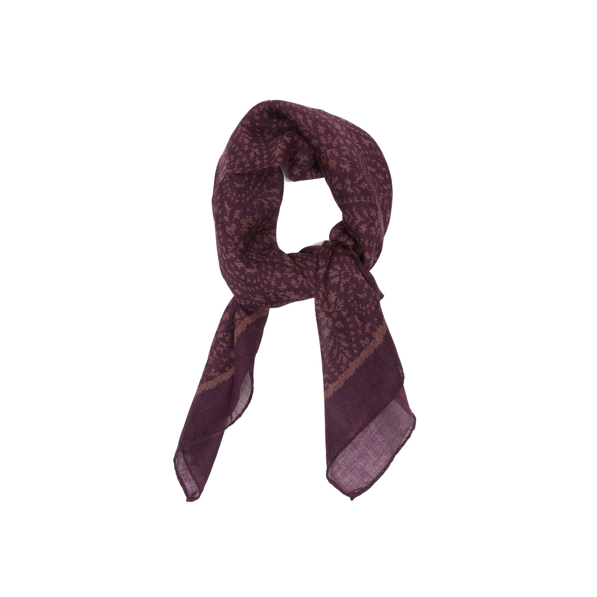 Massimo Alba Cashmere-Silk Bandana in Tibetan Red