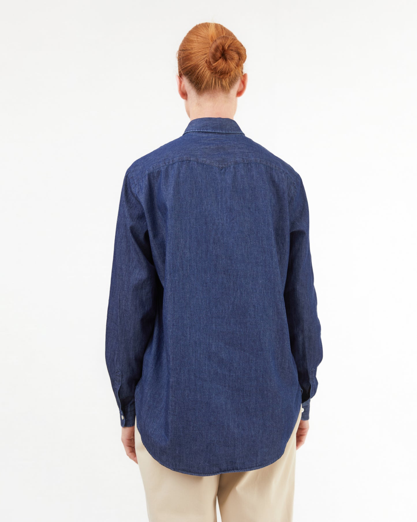 Massimo Alba Women's Uma Classic Shirt in Blue Denim