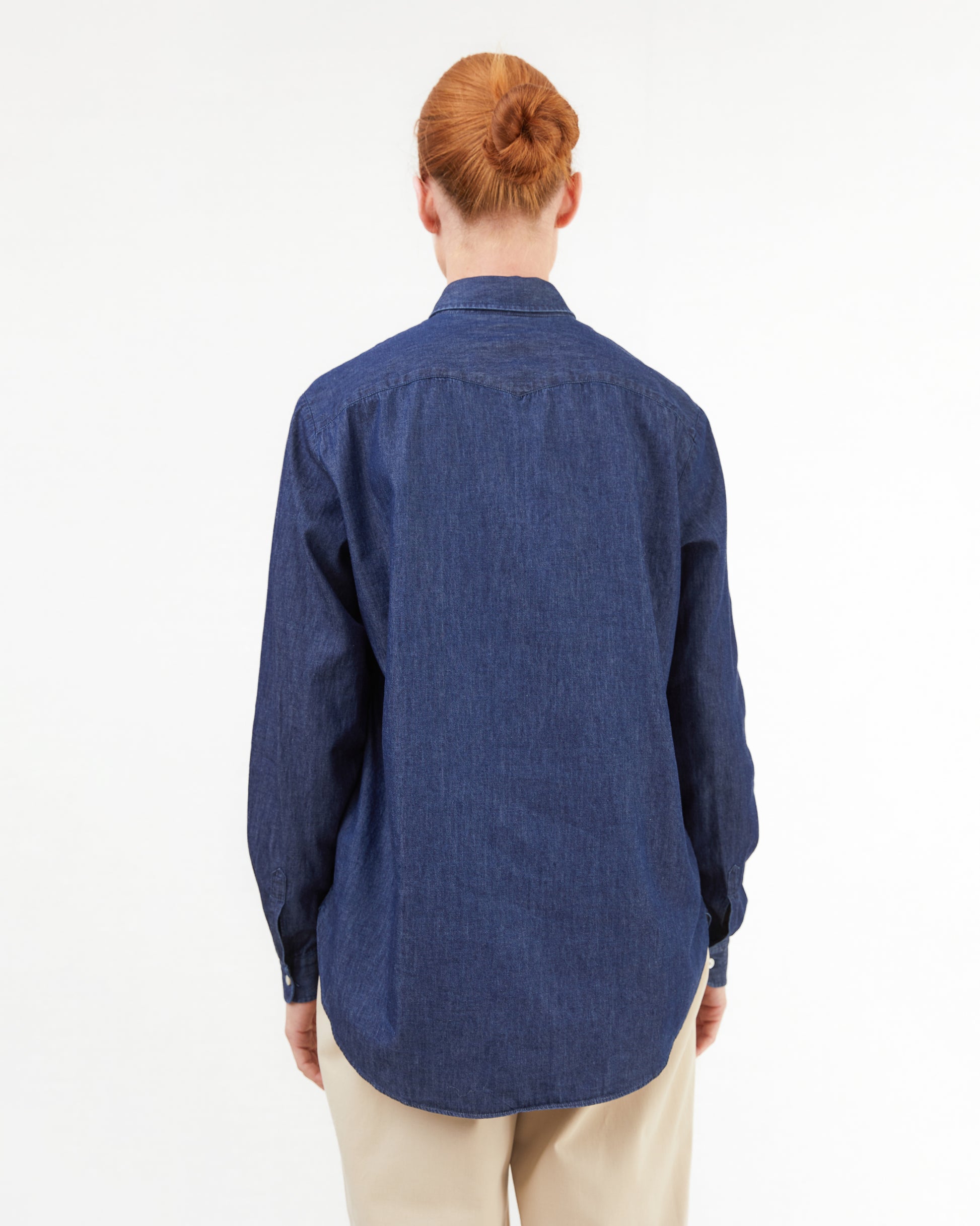 Massimo Alba Women's Uma Classic Shirt in Blue Denim