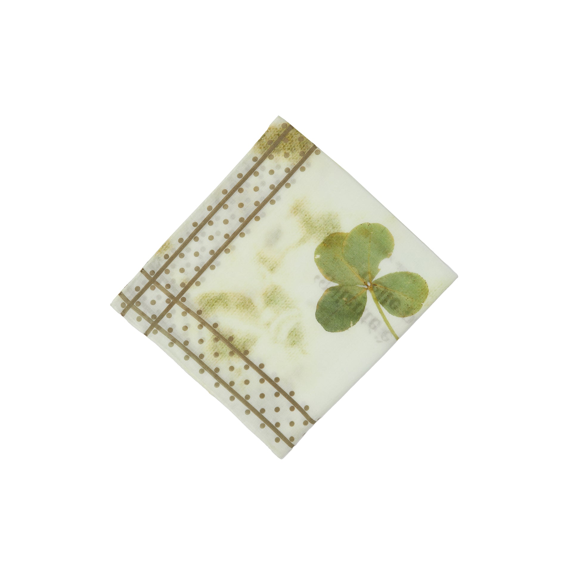 Massimo Alba Printed Cotton Handkerchief in Fango