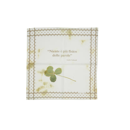 Massimo Alba Printed Cotton Handkerchief in Fango