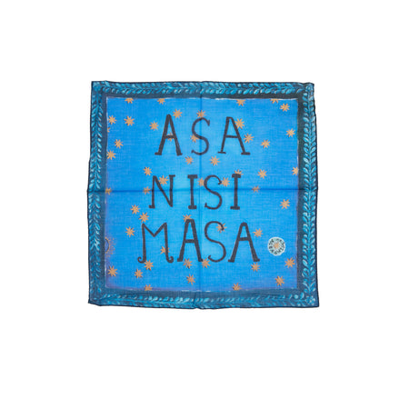 Massimo Alba Cotton Handkerchief in Cielo