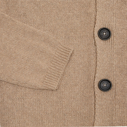 Massimo Alba Tony V-Neck Cardigan in Naturale 2