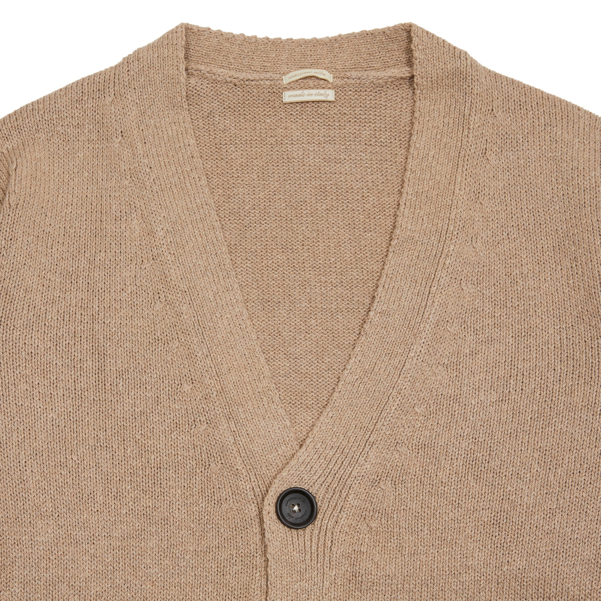 Massimo Alba Tony V-Neck Cardigan in Naturale 3
