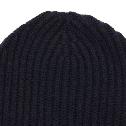 McGeorge Cashmere/Wool English Rib Cap in Navy