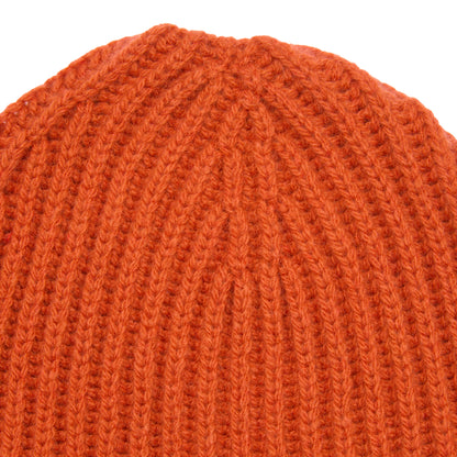McGeorge Cashmere/Wool English Rib Cap in Orange