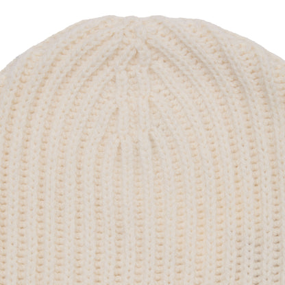 McGeorge Cashmere/Wool English Rib Cap in Winter White