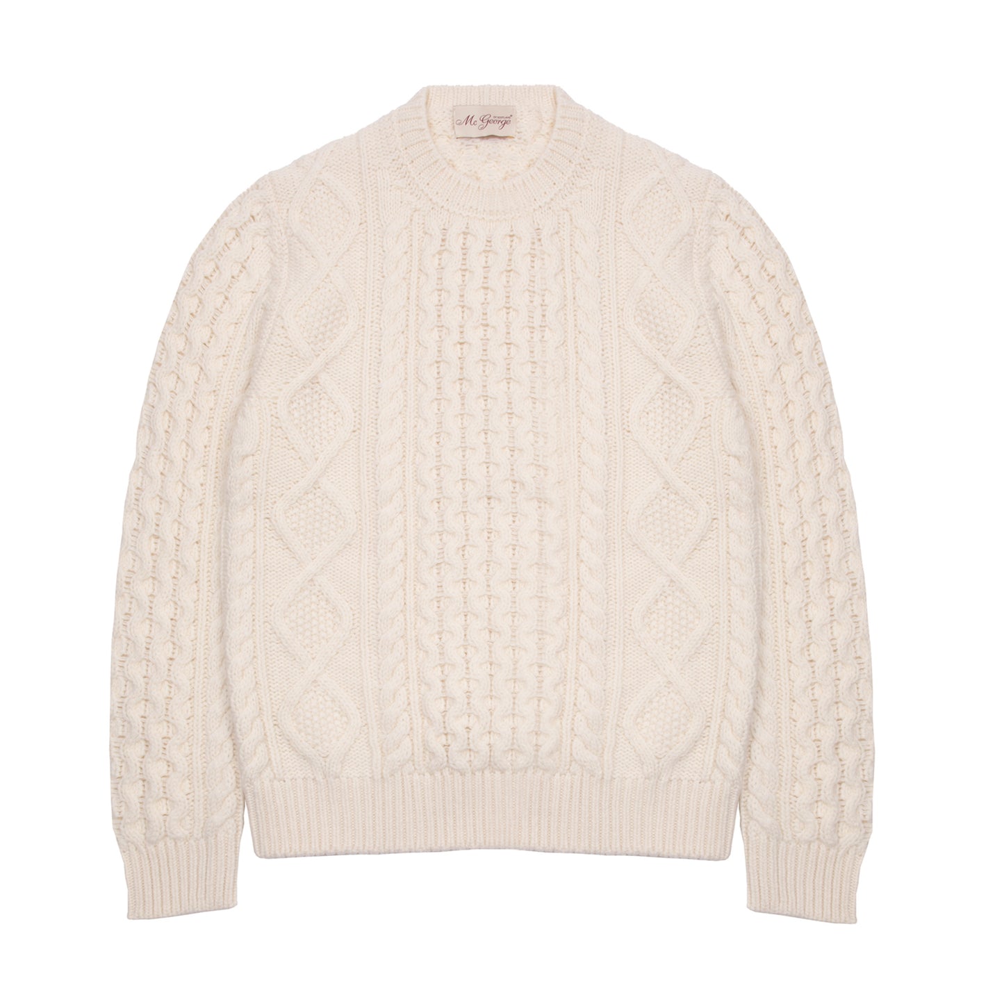 McGeorge of Scotland Cableknit Jumper in Off-White (AW25)
