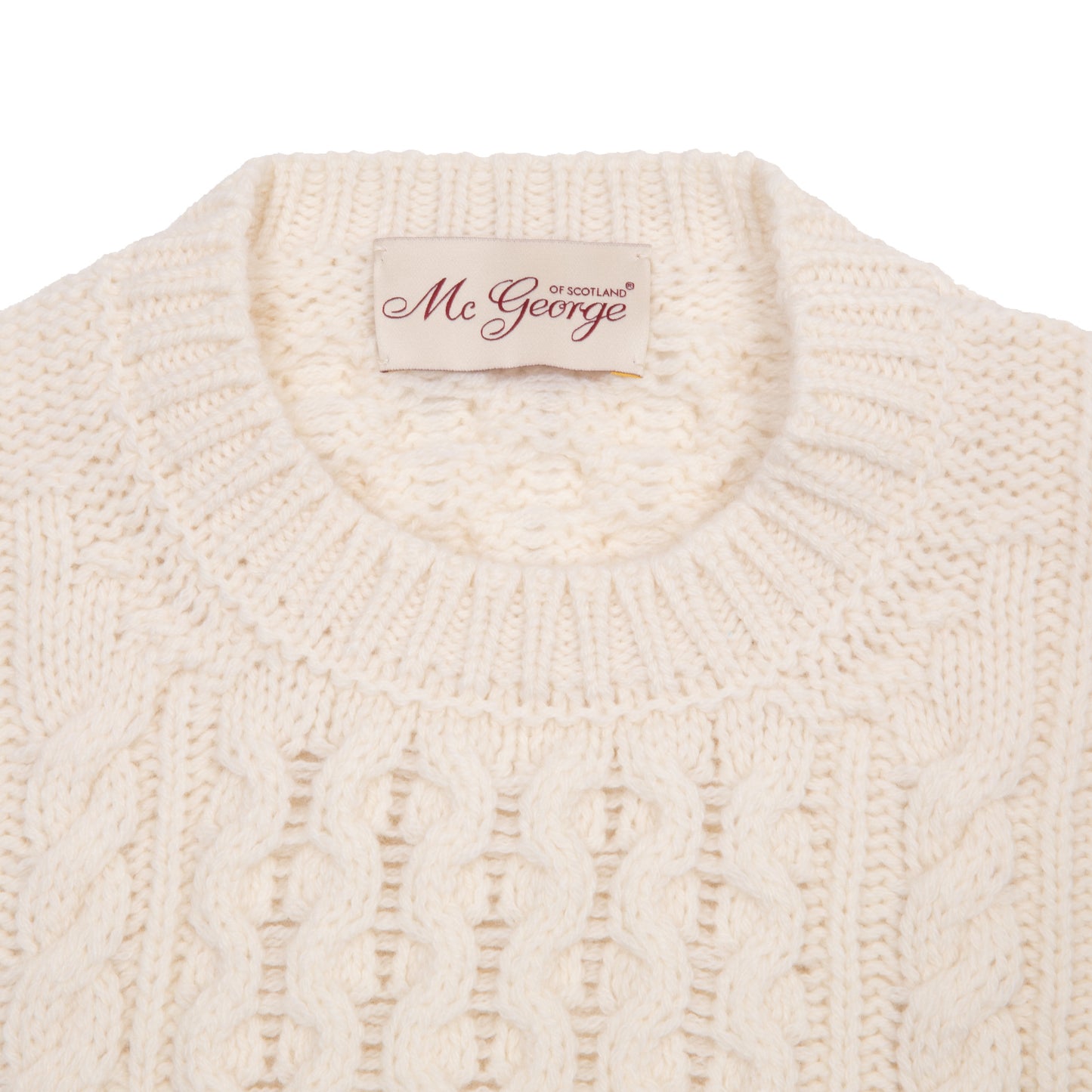 McGeorge of Scotland Cableknit Jumper in Off-White (AW25)