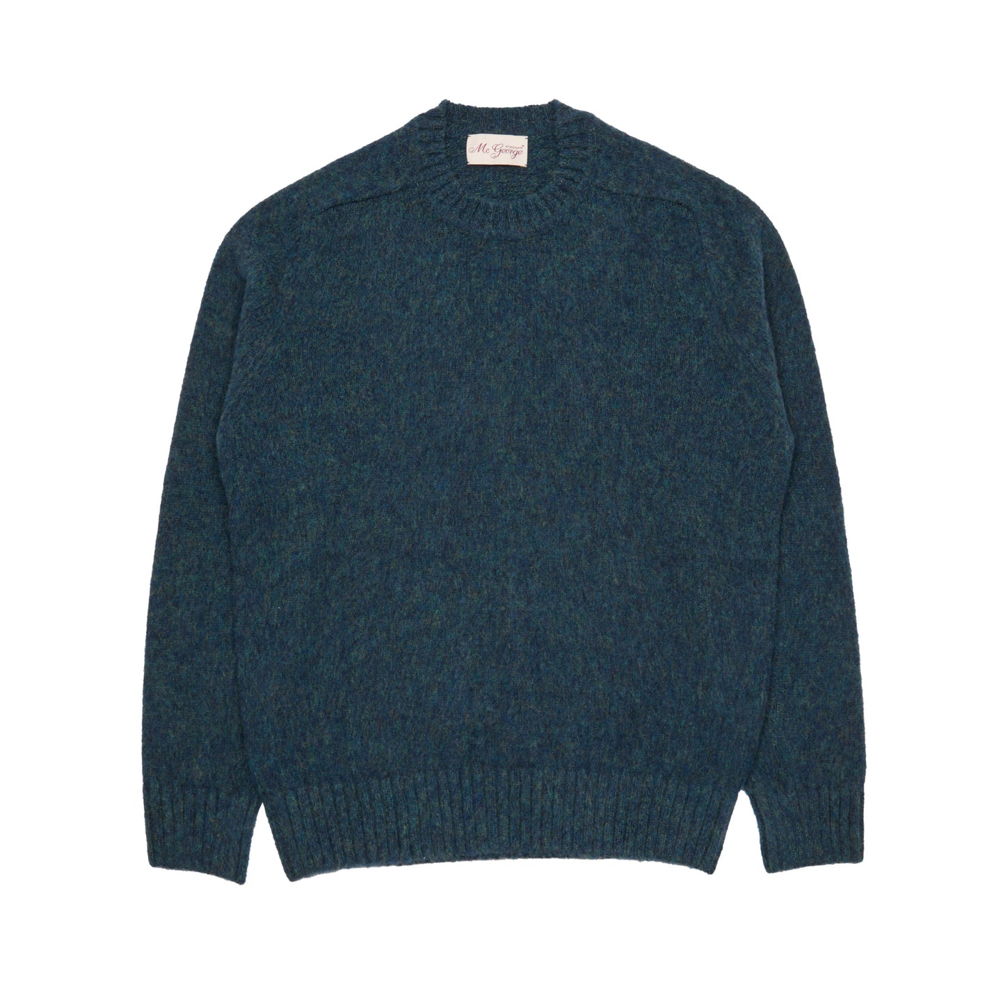 McGeorge Supersoft Shetland Shaggy Jumper in Ocean