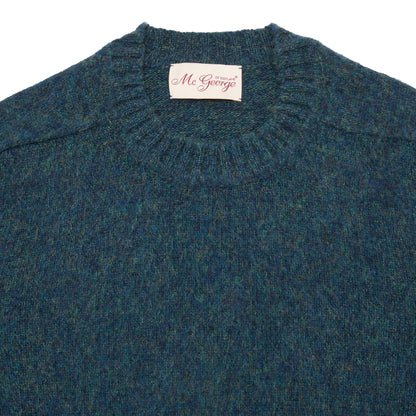 McGeorge Supersoft Shetland Shaggy Jumper in Ocean