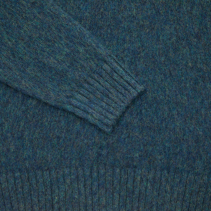 McGeorge Supersoft Shetland Shaggy Jumper in Ocean