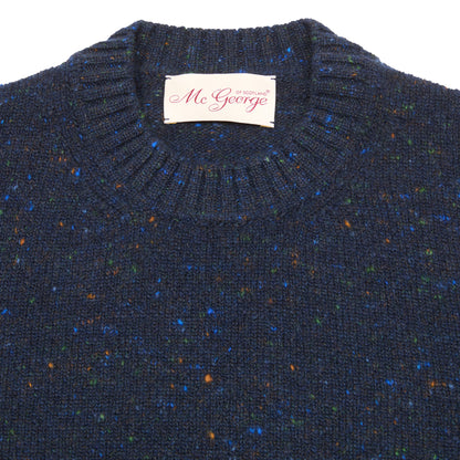McGeorge Cashmere/Wool Donegal Jumper in Prussia