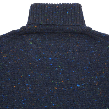 McGeorge Cashmere/Wool Donegal Rollneck Jumper in Prussia