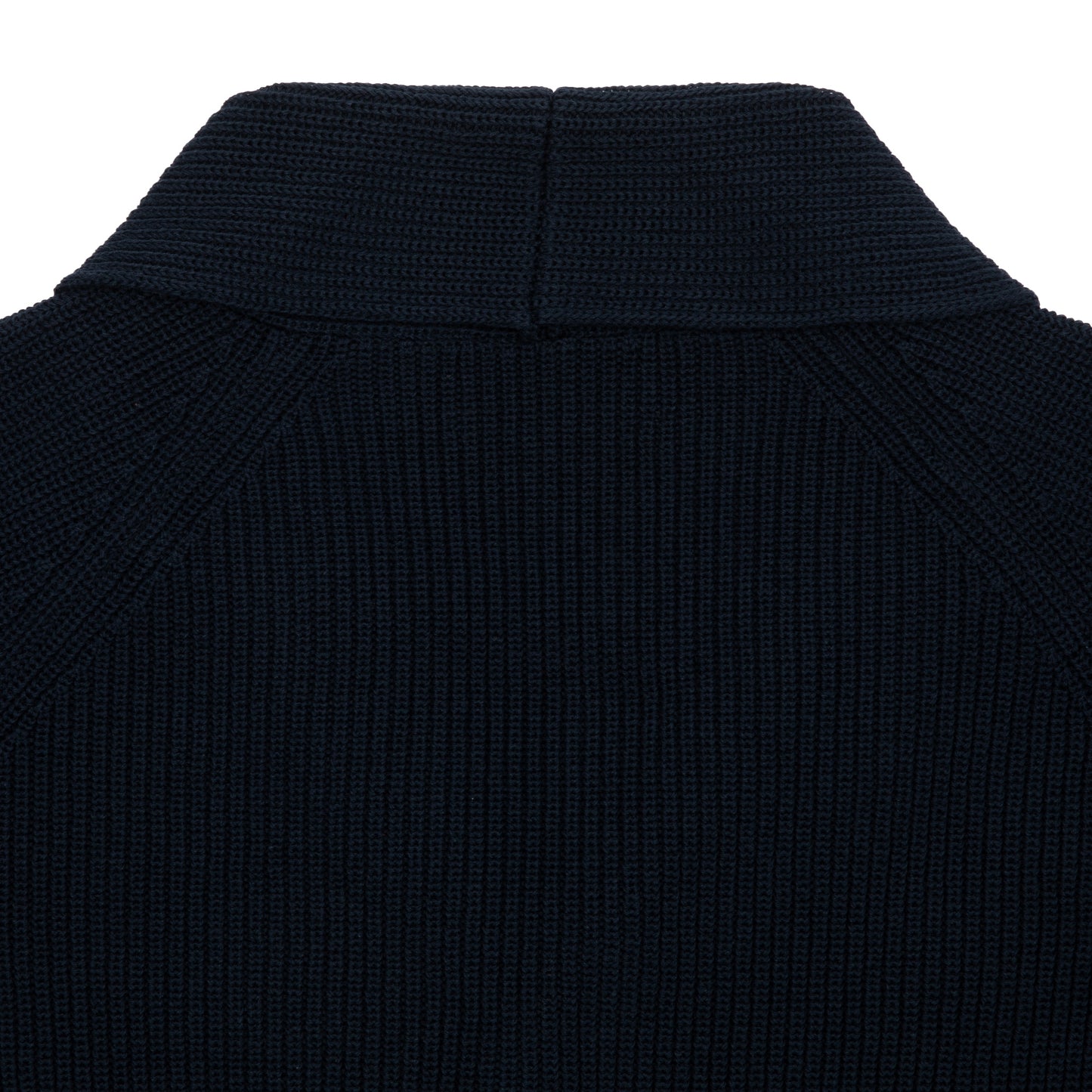 McGeorge of Scotland Ribbed Raglan Shawl Cardigan in Navy4