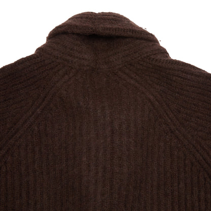 McGeorge of Scotland Shawl Collar Shetland Wool Cardigan in Coffee