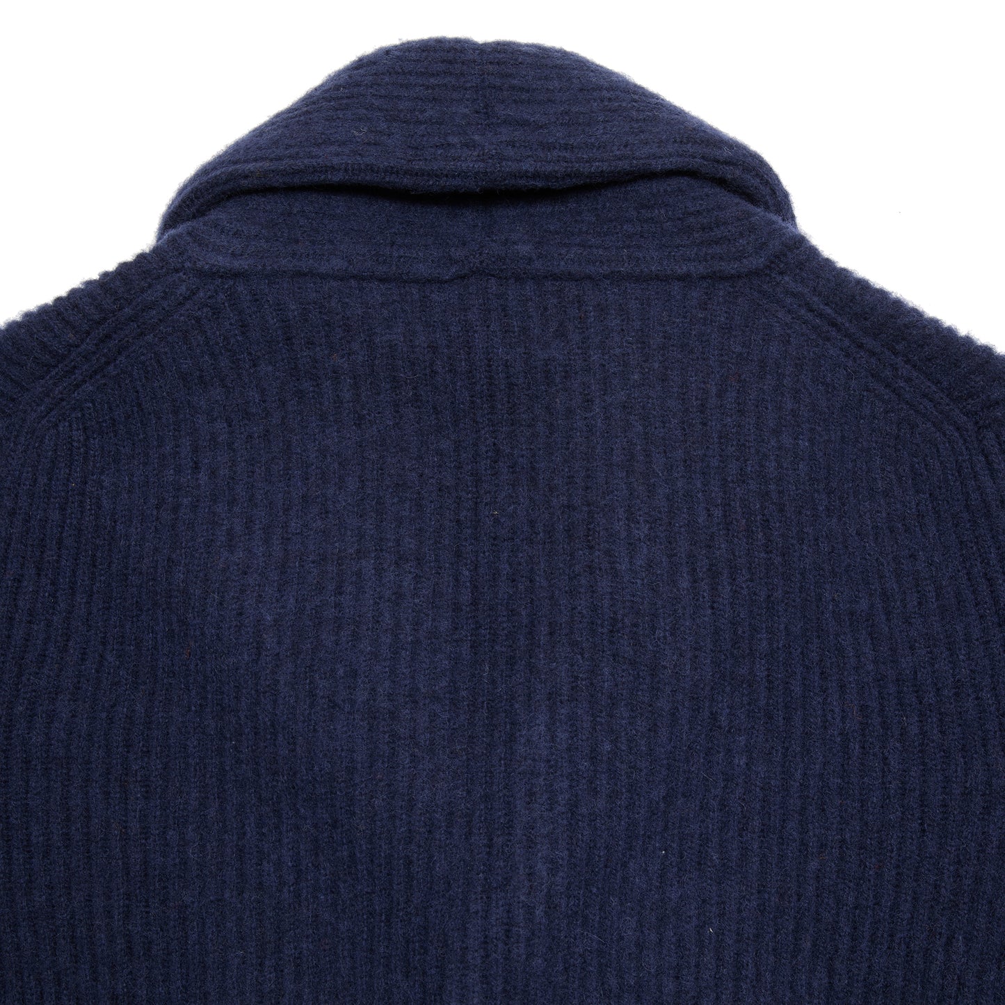 McGeorge of Scotland Shawl Collar Shetland Wool Cardigan in Blue