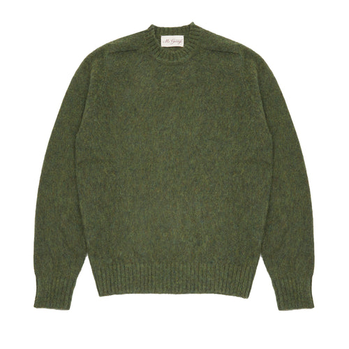 McGeorge of Scotland Supersoft Shetland Shaggy Jumper in Pine