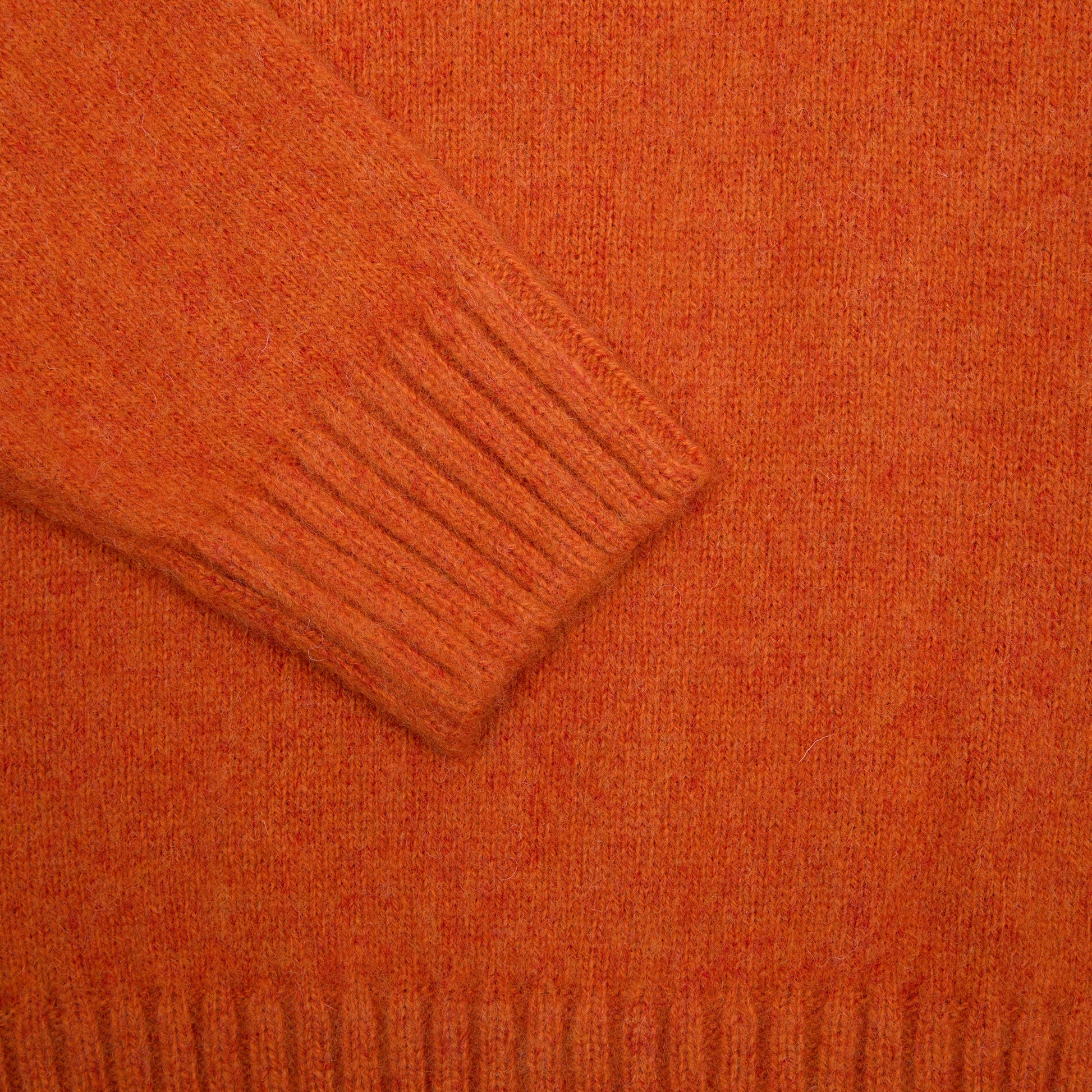 McGeorge of Scotland Supersoft Shetland Shaggy Jumper in Orange Mouline