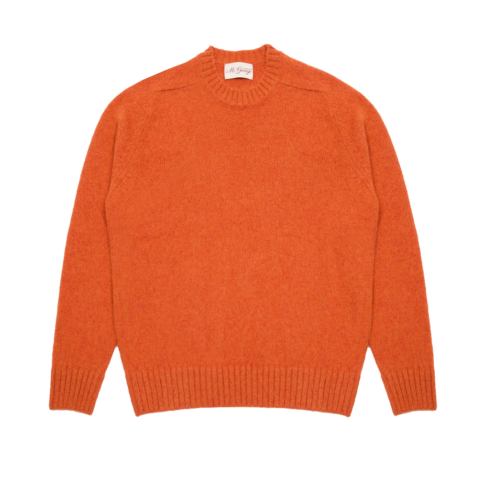 McGeorge of Scotland Supersoft Shetland Shaggy Jumper in Orange Mouline