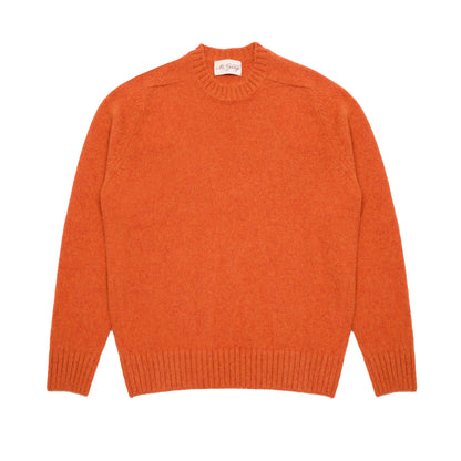 McGeorge of Scotland Supersoft Shetland Shaggy Jumper in Orange Mouline