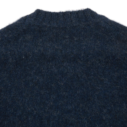 McGeorge of Scotland Supersoft Shetland Jumper in Navy Melange