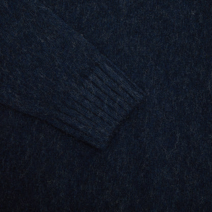 McGeorge of Scotland Supersoft Shetland Jumper in Navy Melange