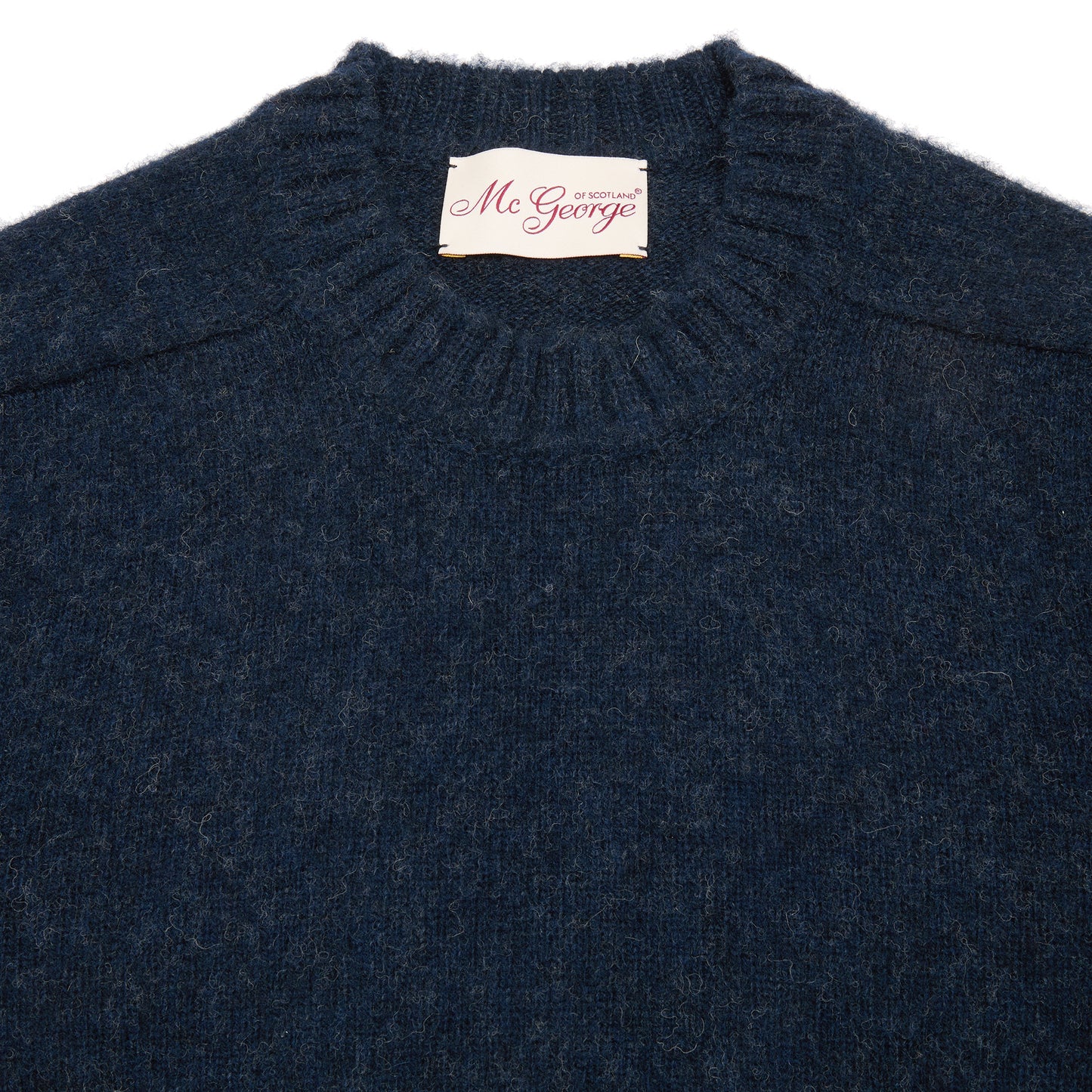 McGeorge of Scotland Supersoft Shetland Jumper in Navy Melange
