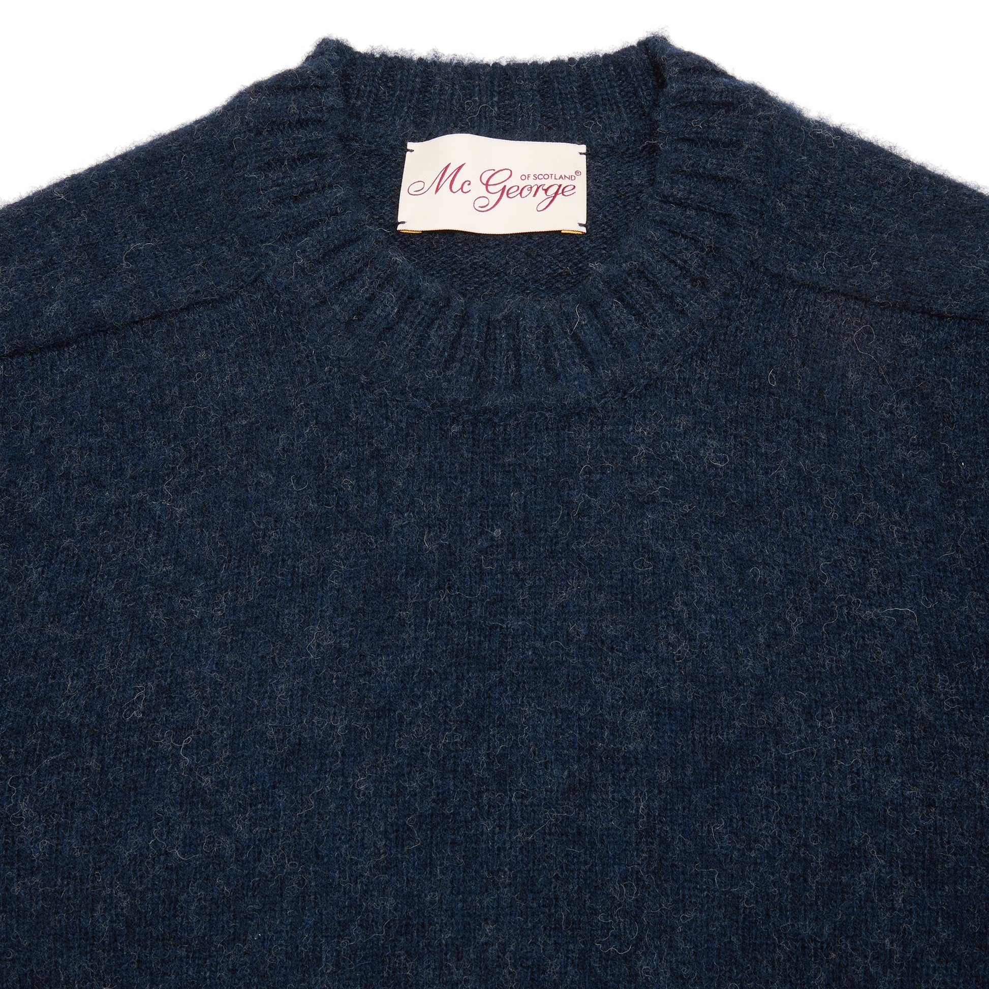 McGeorge of Scotland Supersoft Shetland Jumper in Navy Melange