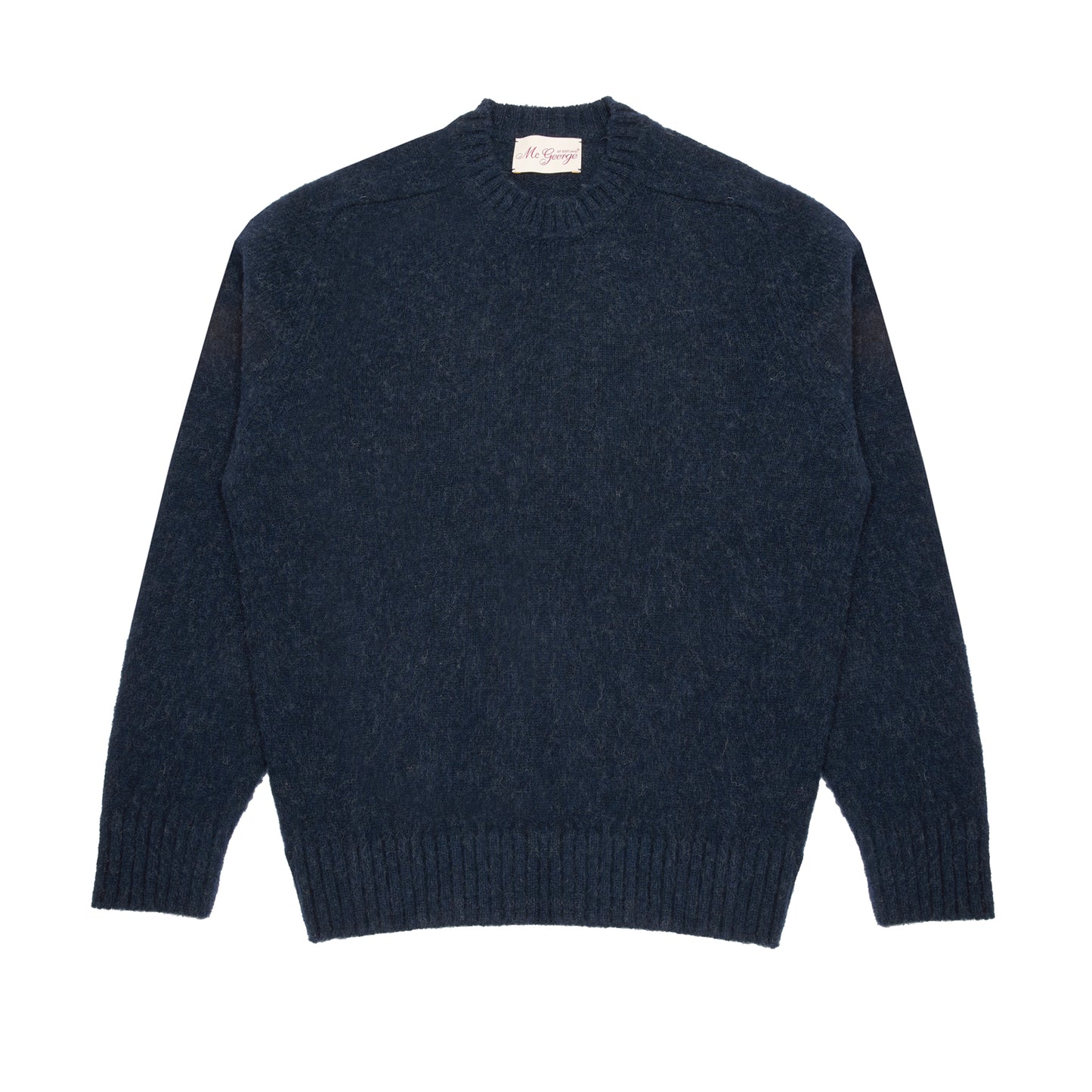 McGeorge of Scotland Supersoft Shetland Jumper in Navy Melange