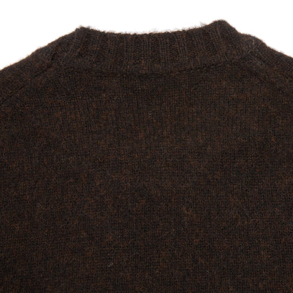 McGeorge of Scotland Supersoft Shetland Jumper in Brown Melange