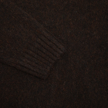 McGeorge of Scotland Supersoft Shetland Jumper in Brown Melange