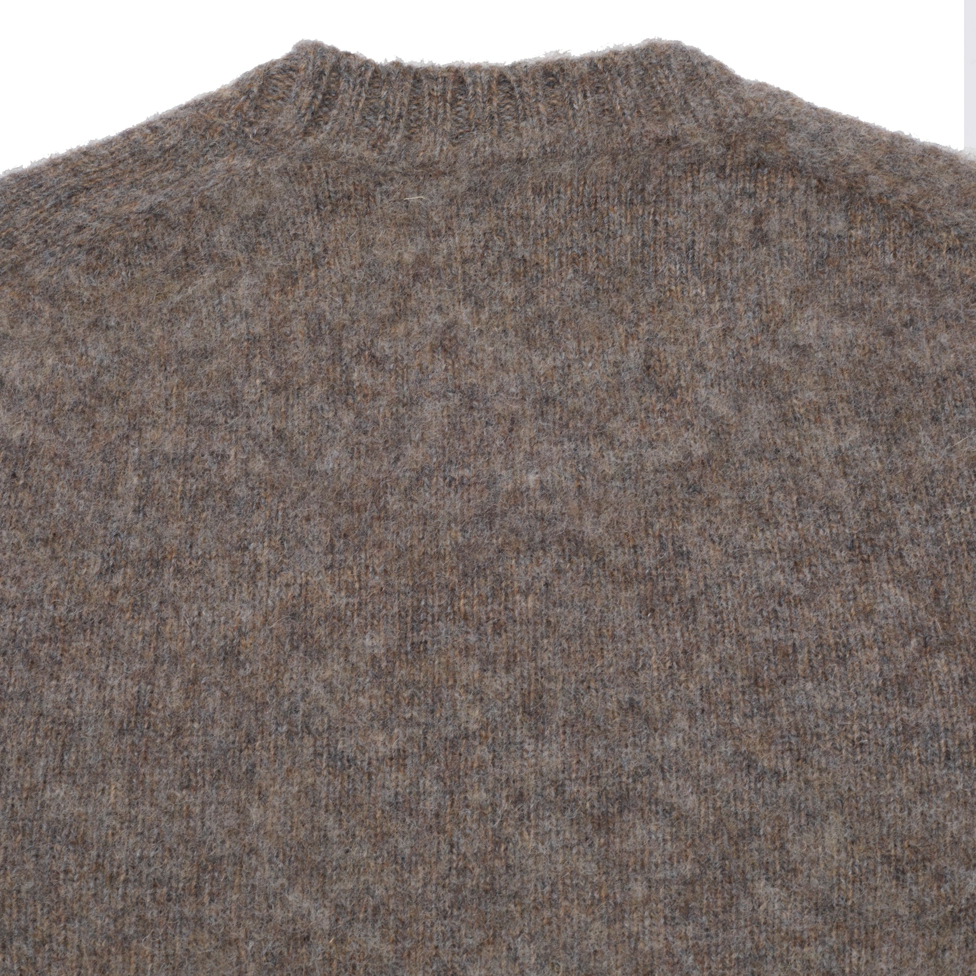 McGeorge of Scotland Supersoft Shetland Shaggy Jumper in Mushroom